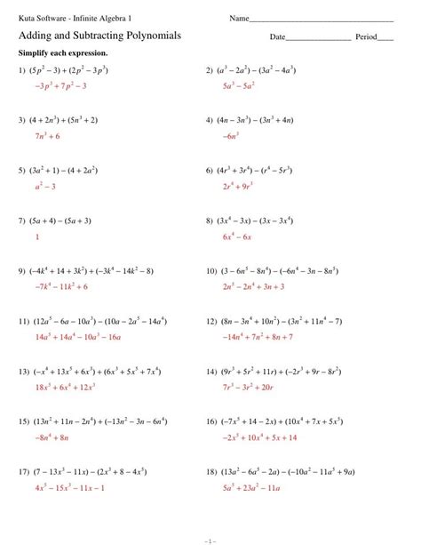 Full Download Kuta Software Algebra Simplifying Complex Expressions Answer 