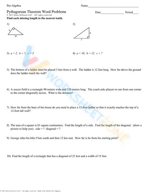 Full Download Kuta Software Word Problems Pythagorean Theorem 