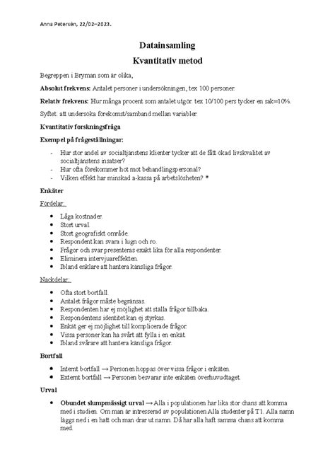 kvantitativ datainsamling