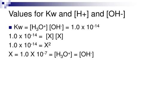 Kw H3o Oh