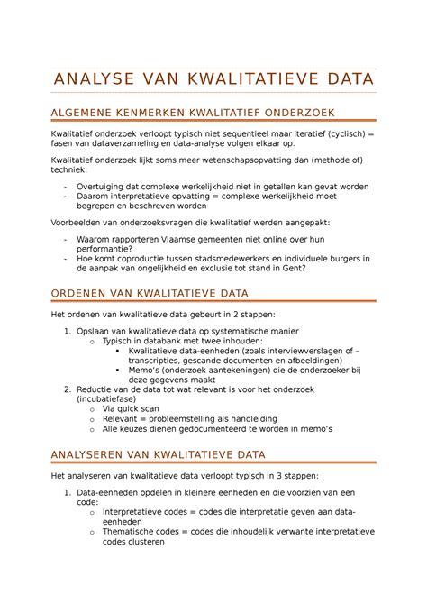 kwalitatieve data interpretatie