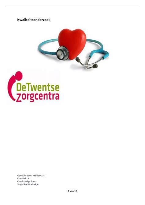 kwaliteit zorg rapporteren