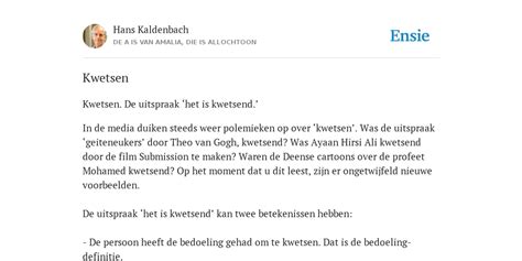 kwetsend definitie