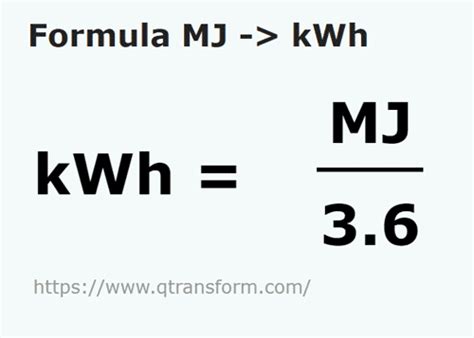 Kwh To Mj