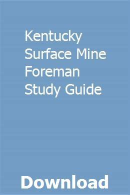 Full Download Ky Mine Foreman Study Guide 