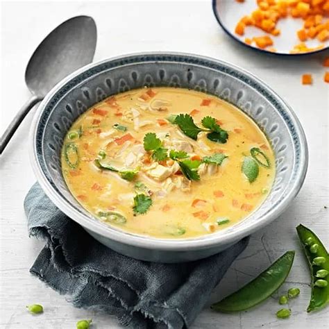 kycklingsoppa curry morot