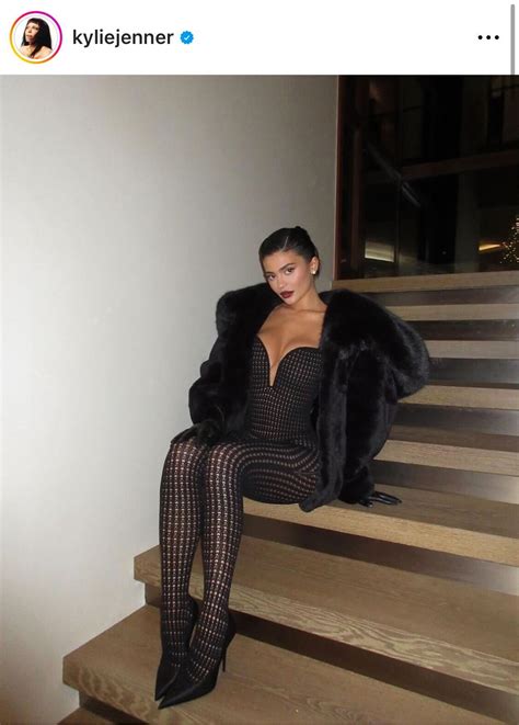 Kylie Jenner Black Catsuit