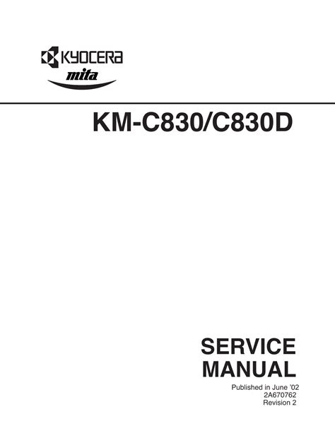 Full Download Kyocera Mita Kmc830 Service Manual 