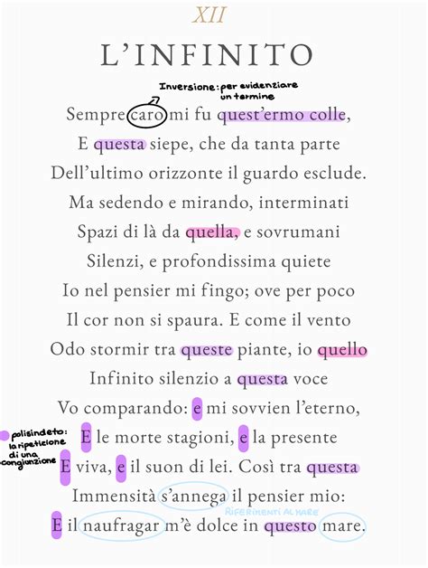 L Infinito Testo