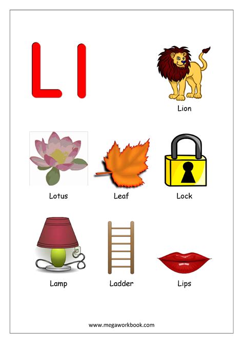 L Is For Things That Start With L L Words For Kids - L Words For Kids