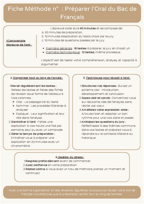 l oral du bac de frana ais premia res toutes sa c