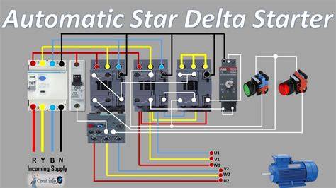 l t star delta starter circuit diagram