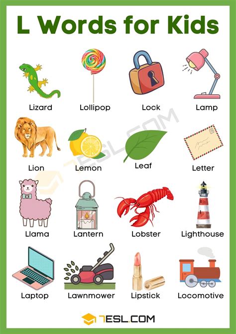 L Words For Kids   Teaching L Words For Kindergarten Little Learning Corner - L Words For Kids