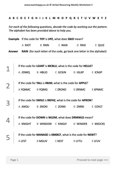 Download L Verbal Reasoning Test Example Solution 