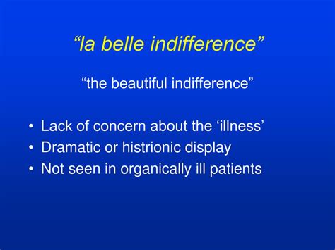 La Belle Indifference