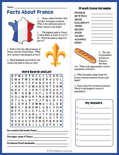 La France Worksheet   La France Live Worksheets - La France Worksheet