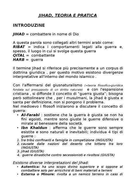 La Jihad Teoria E Pratica