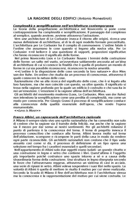 La Ragione Degli Edifici La Scuola Di Milano E Ol