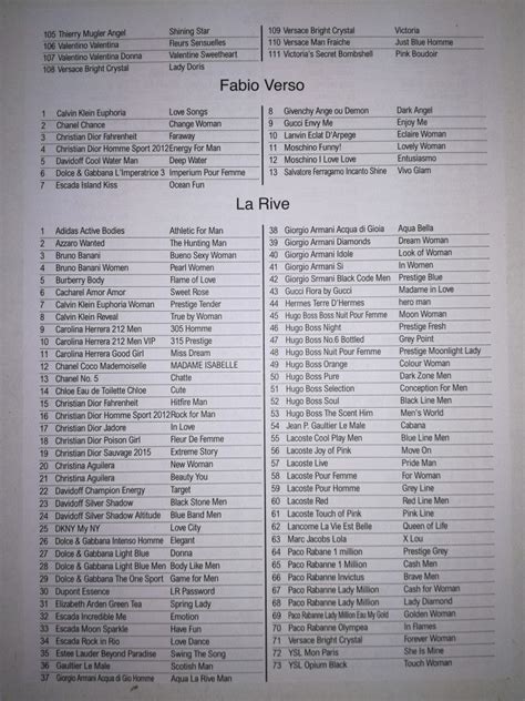 La Rive Dupe Liste