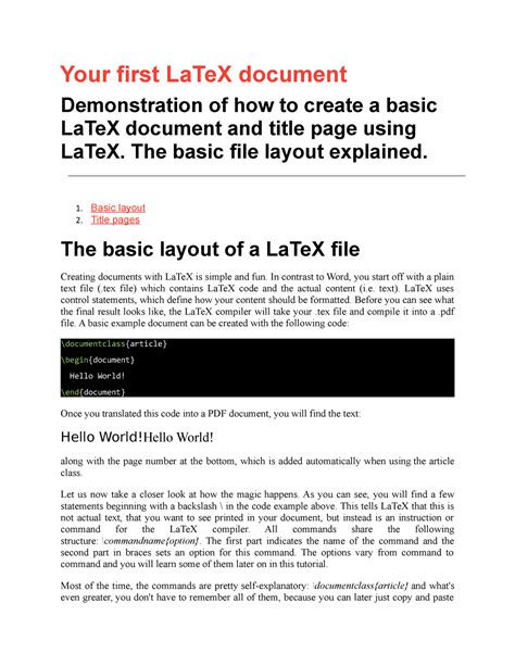 La Te X: A Document Preparation System: User's Guide And Reference Manual ( Addison Wesley Series On Tools And Techniques For Computer T)