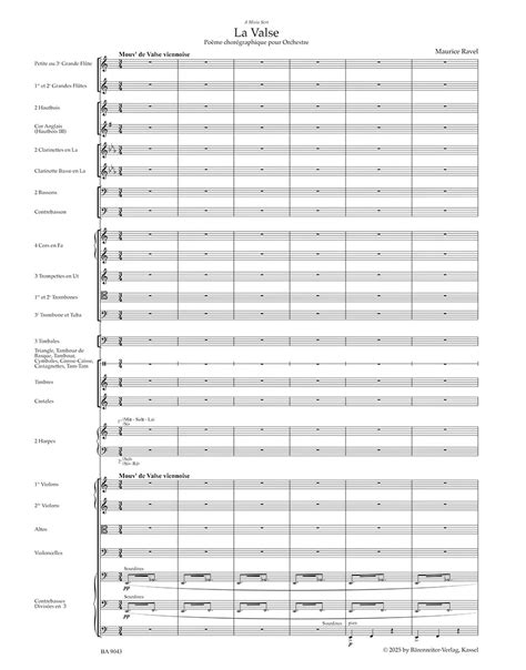 la valse in full score dover music scores