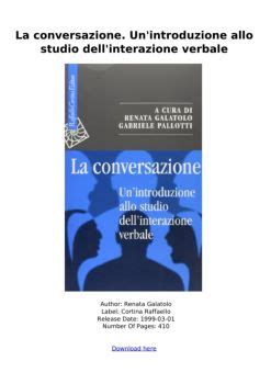 Read La Conversazione Unintroduzione Allo Studio Dellinterazione Verbale 