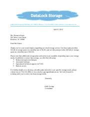 Lab 1 Datalock Storage