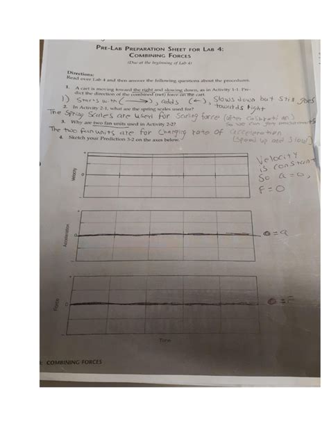 Lab 4 Physics Answers Combining Forces