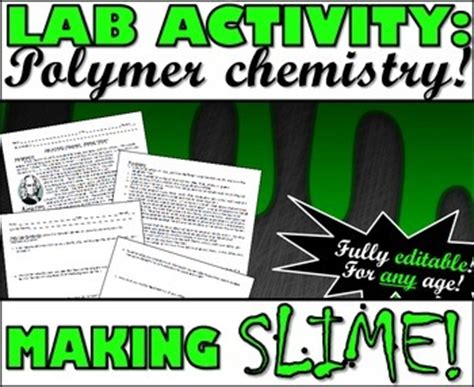 Lab Activity Polymer Chemistry Lab Making Slime Tpt Slime Lab Worksheet - Slime Lab Worksheet