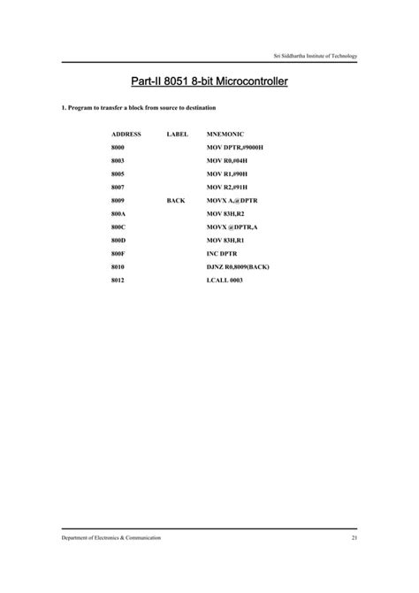 Lab Manual For 8086 Microprocessor