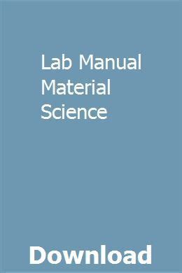 lab manual of material science and metallurgy