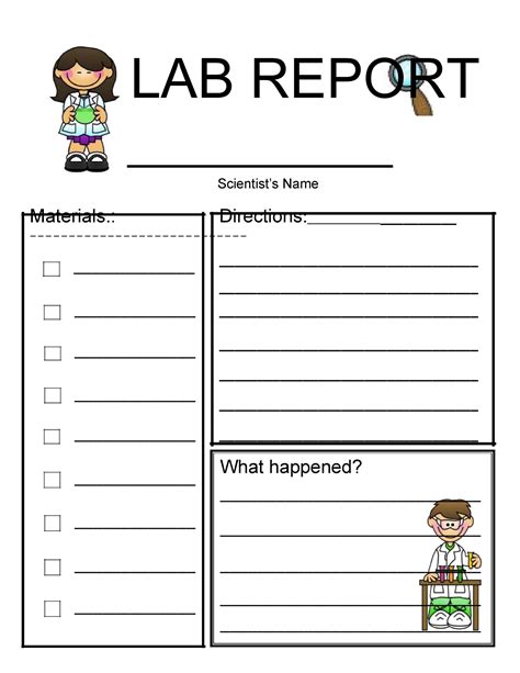 Lab Report Worksheet Custom Science Worksheets First Grade Science Recording Worksheet - First Grade Science Recording Worksheet
