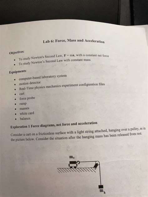 Read Online Lab 6 Force Mass And Acceleration Physics And Astronomy 