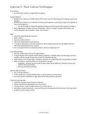 Download Lab Exercise 5 Pure Culture Techniques 