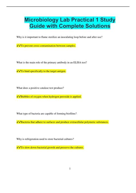 Read Lab Practical Microbiology Study Guide Hawkdean 