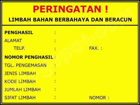 Label Limbah B3