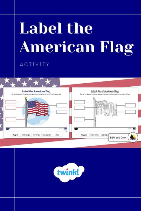 Label The American Flag Activity Flag Day Twinkl Kindergarten Flag - Kindergarten Flag