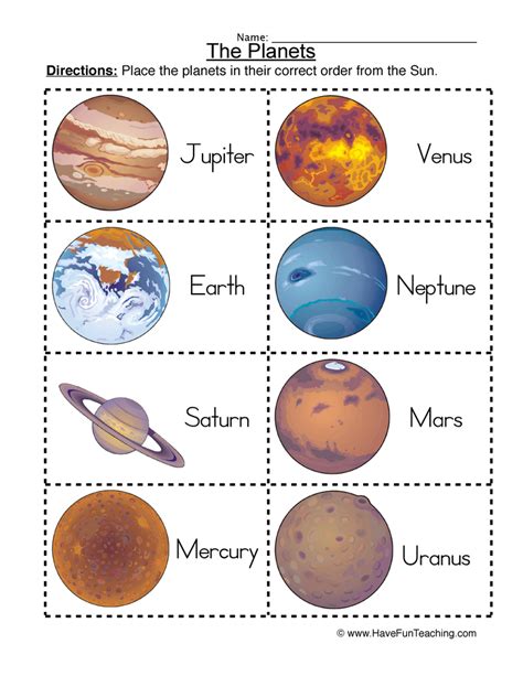Label The Planets Lessons Worksheets And Activities Teacherplanet Label The Planets Worksheet - Label The Planets Worksheet