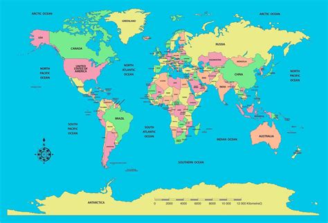Labelled Printable World Map World Geography Map Twinkl Interactive World Map Ks1 - Interactive World Map Ks1