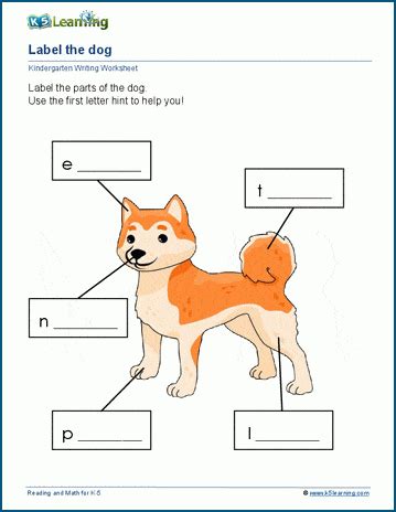 Labelling Worksheets K5 Learning Kindergarten Labeling Worksheets - Kindergarten Labeling Worksheets