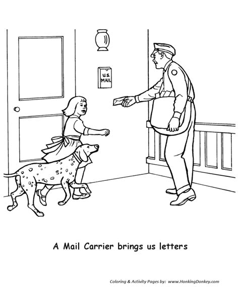 Labor Day Coloring Pages Mail Carrier Honkingdonkey Mail Carrier Coloring Pages - Mail Carrier Coloring Pages