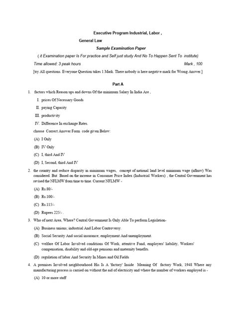 Full Download Labour Law Objective Type Questions Pdfsdocuments2 