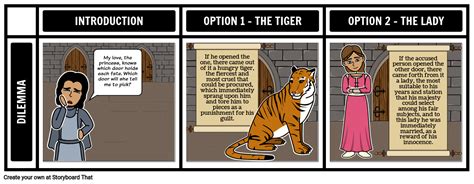Lady Or The Tiger Dilemma Storyboard By Rebeccaray The Lady Or The Tiger Worksheet - The Lady Or The Tiger Worksheet