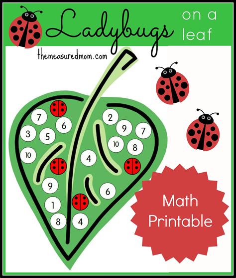Ladybug Math Worksheets The Kinder Corner Ladybug Math - Ladybug Math