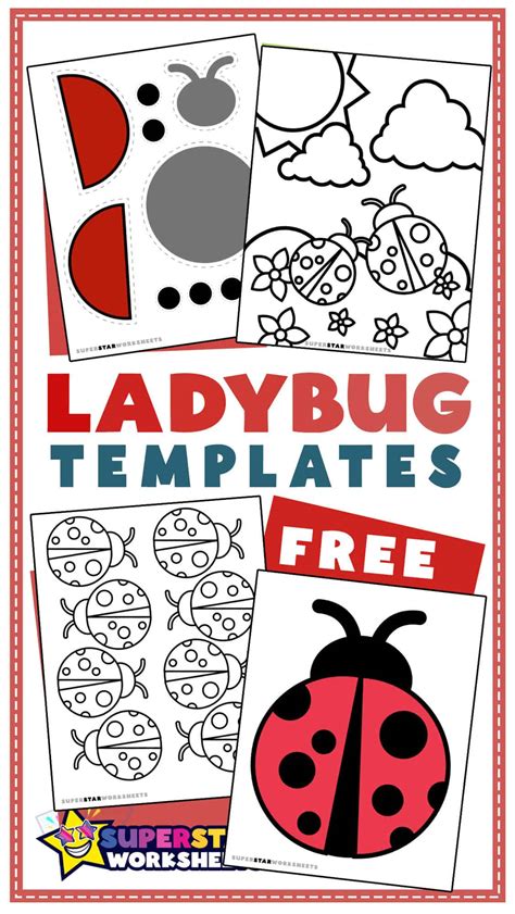 Ladybug Template Superstar Worksheets Ladybug Worksheets For Preschool - Ladybug Worksheets For Preschool
