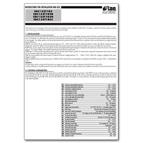 lae cdc controller instructions