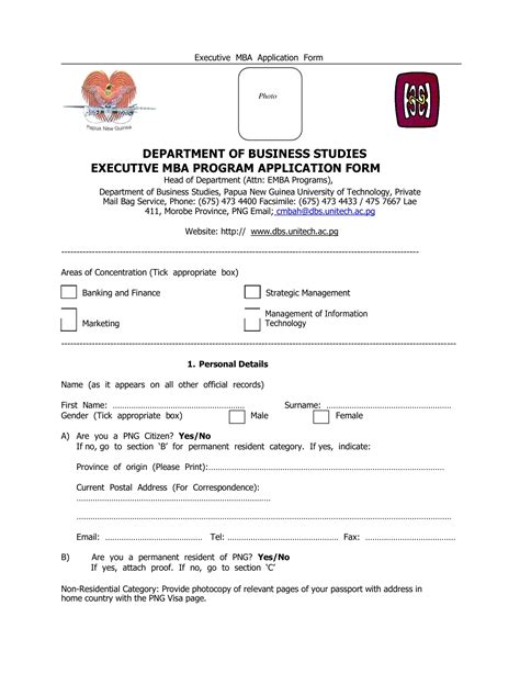 Lae Unitech Application Form 2015