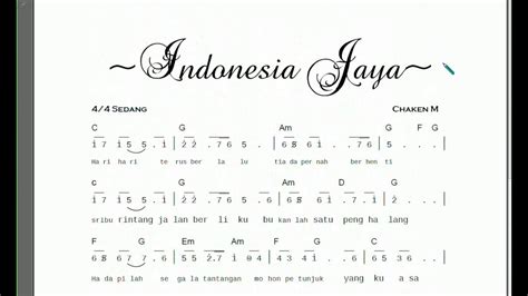 lagu partai hanura indonesia jaya chord