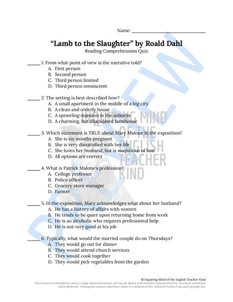 Read Lamb To The Slaughter Questions And Answers Pdf 