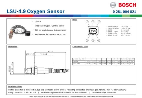 Lambda Sensor Lsu 4 Bosch Lsu 4 9 Bosch Motorsport